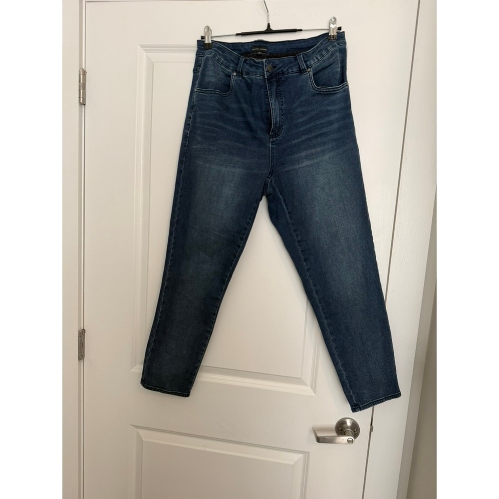 Universal Standard Womens High Rise Skinny Jeans Dark Wash Blue Size 14